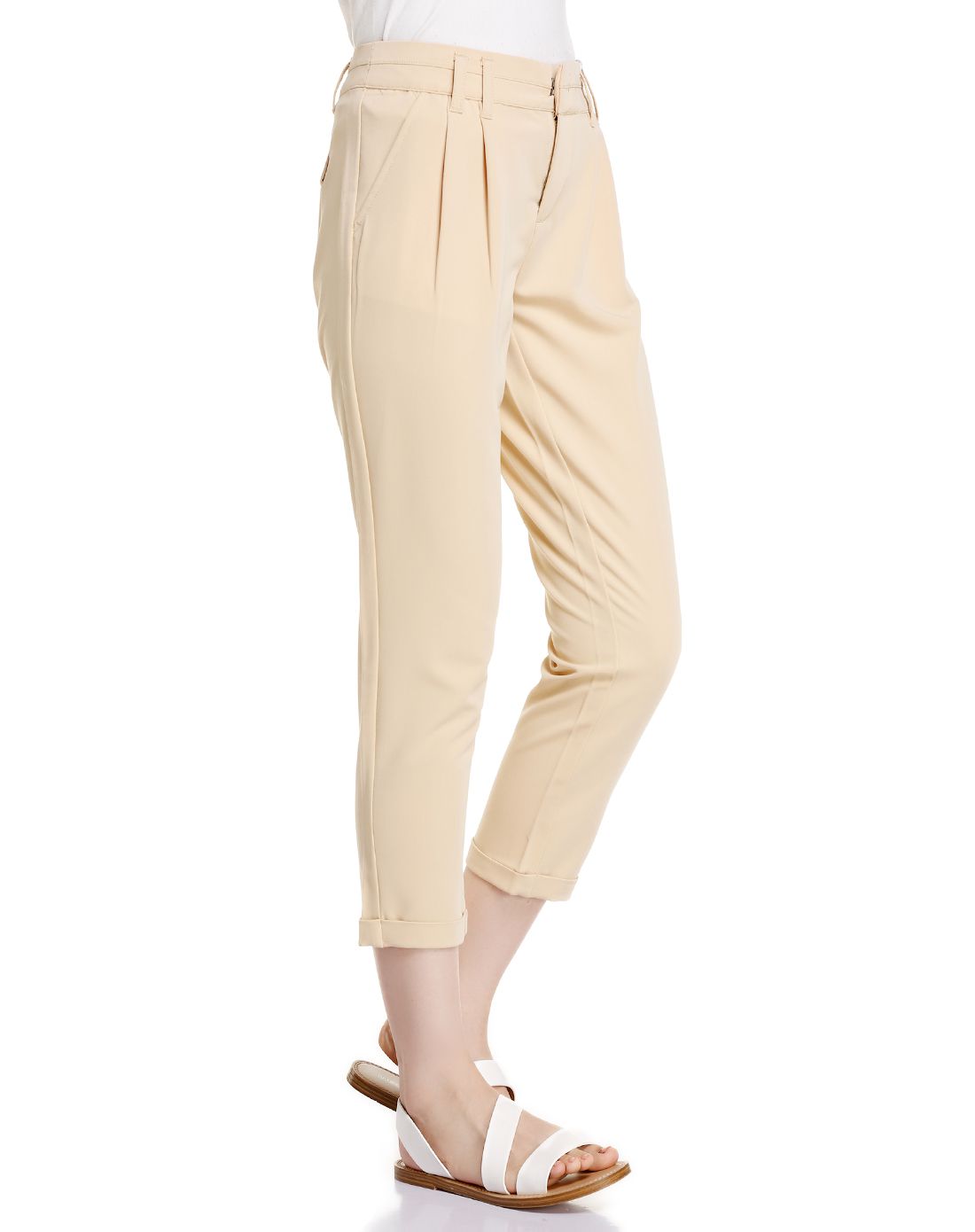 深米色百搭舒适裤子