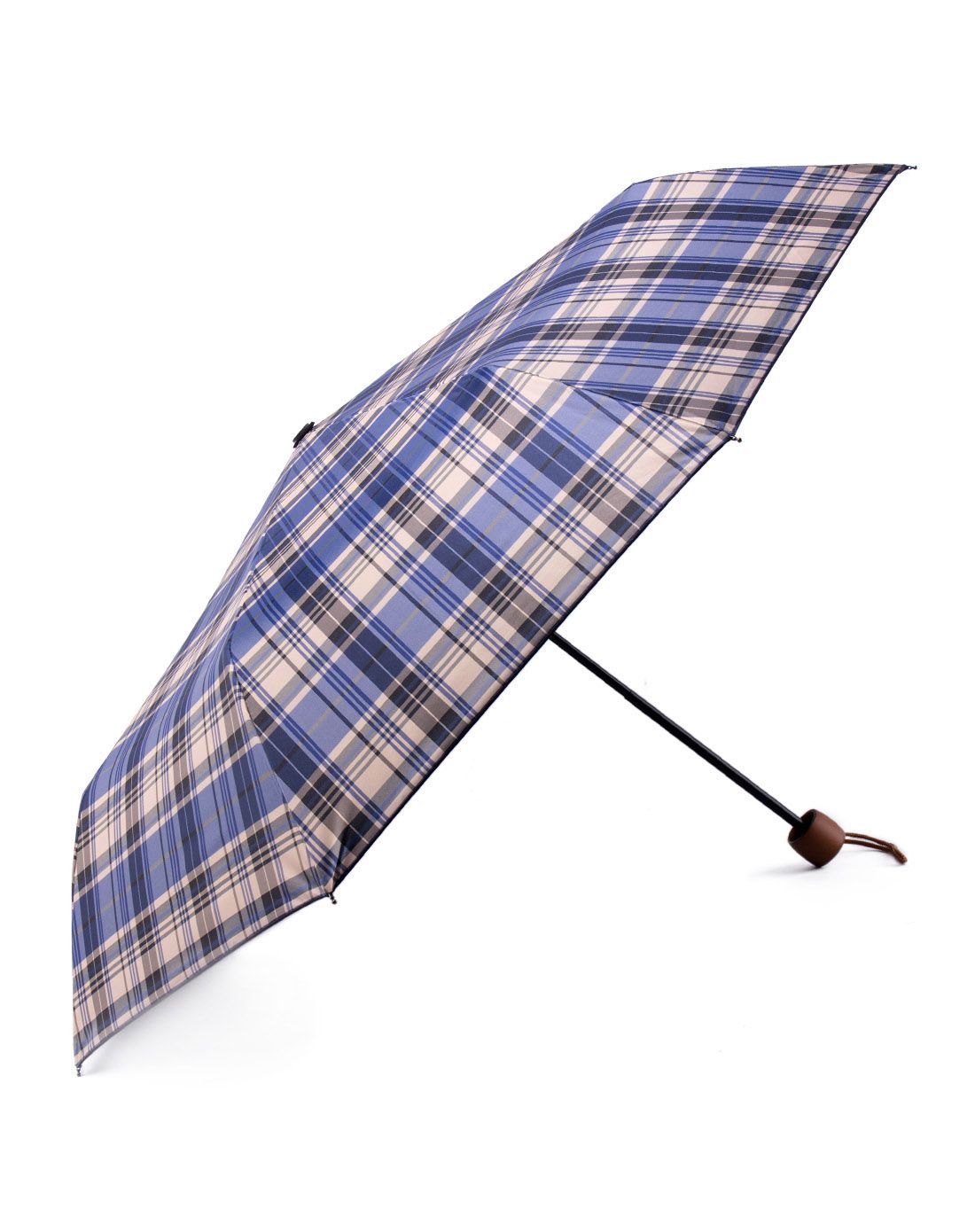 william&kate 防晒黑胶色织九合版格子伞-唯品会