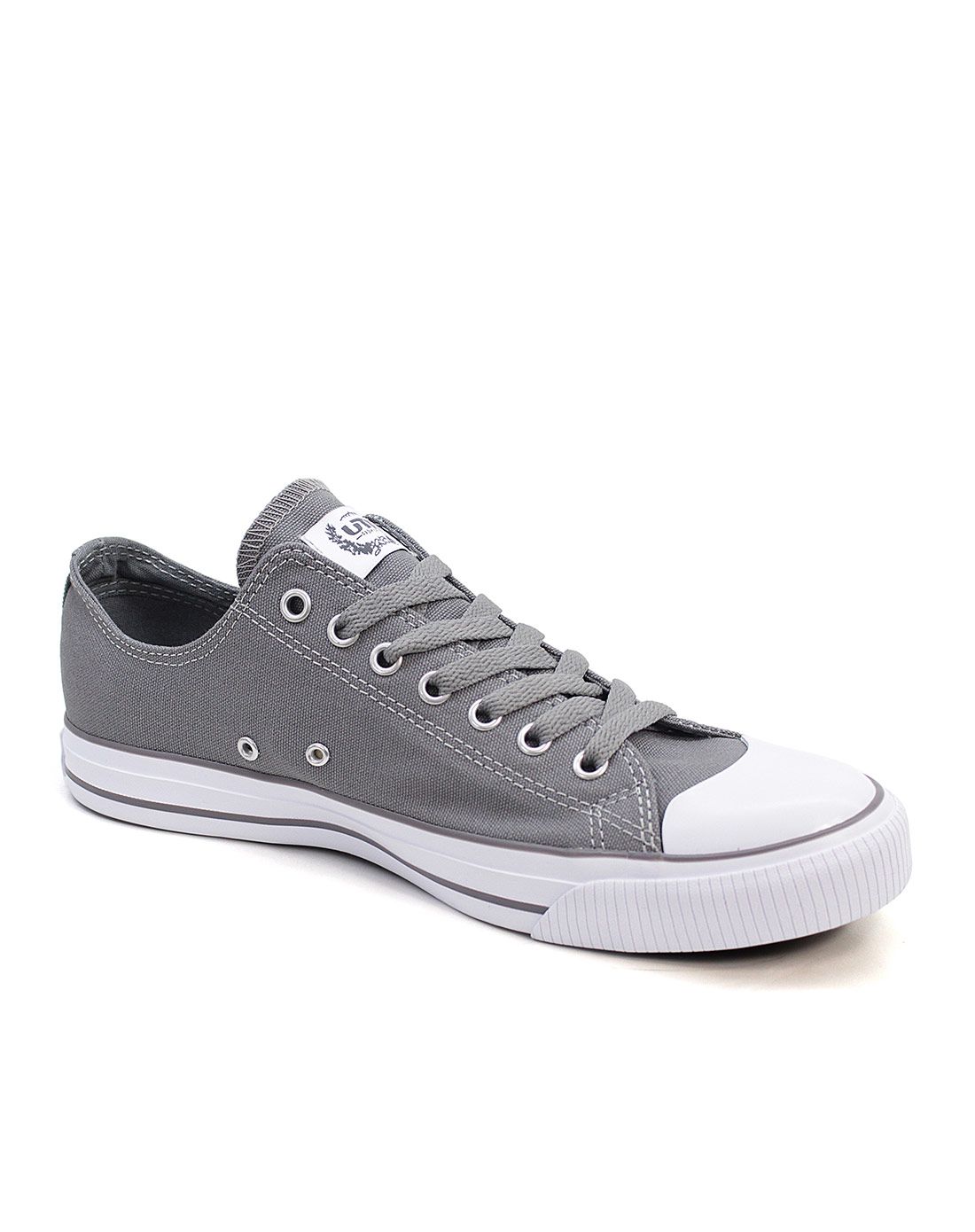 天然橡胶 中性款炭灰色帆布鞋 透气防臭