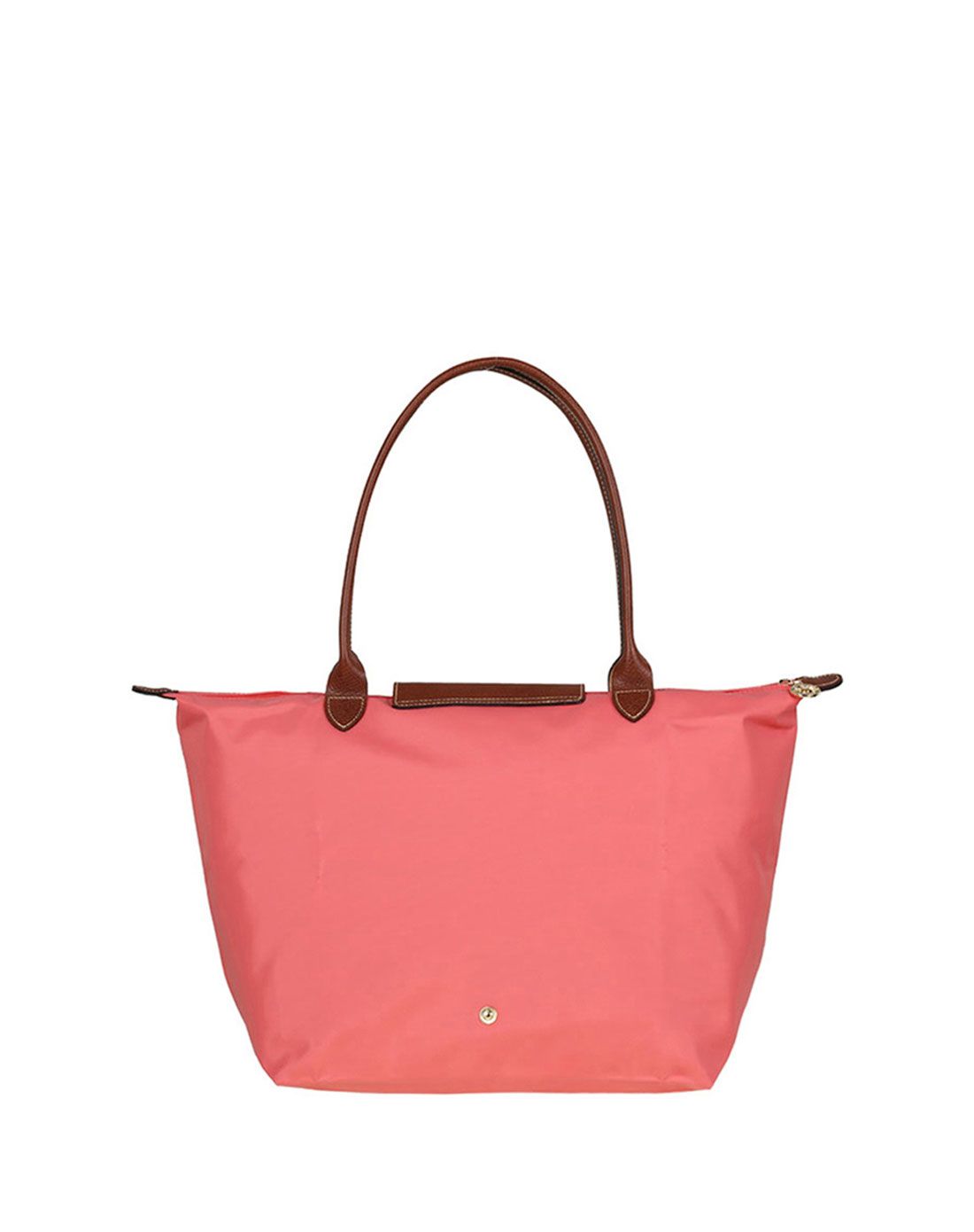 longchamp包包专场longchamp珑骧 女款珊瑚粉色尼龙长柄大号手拎肩