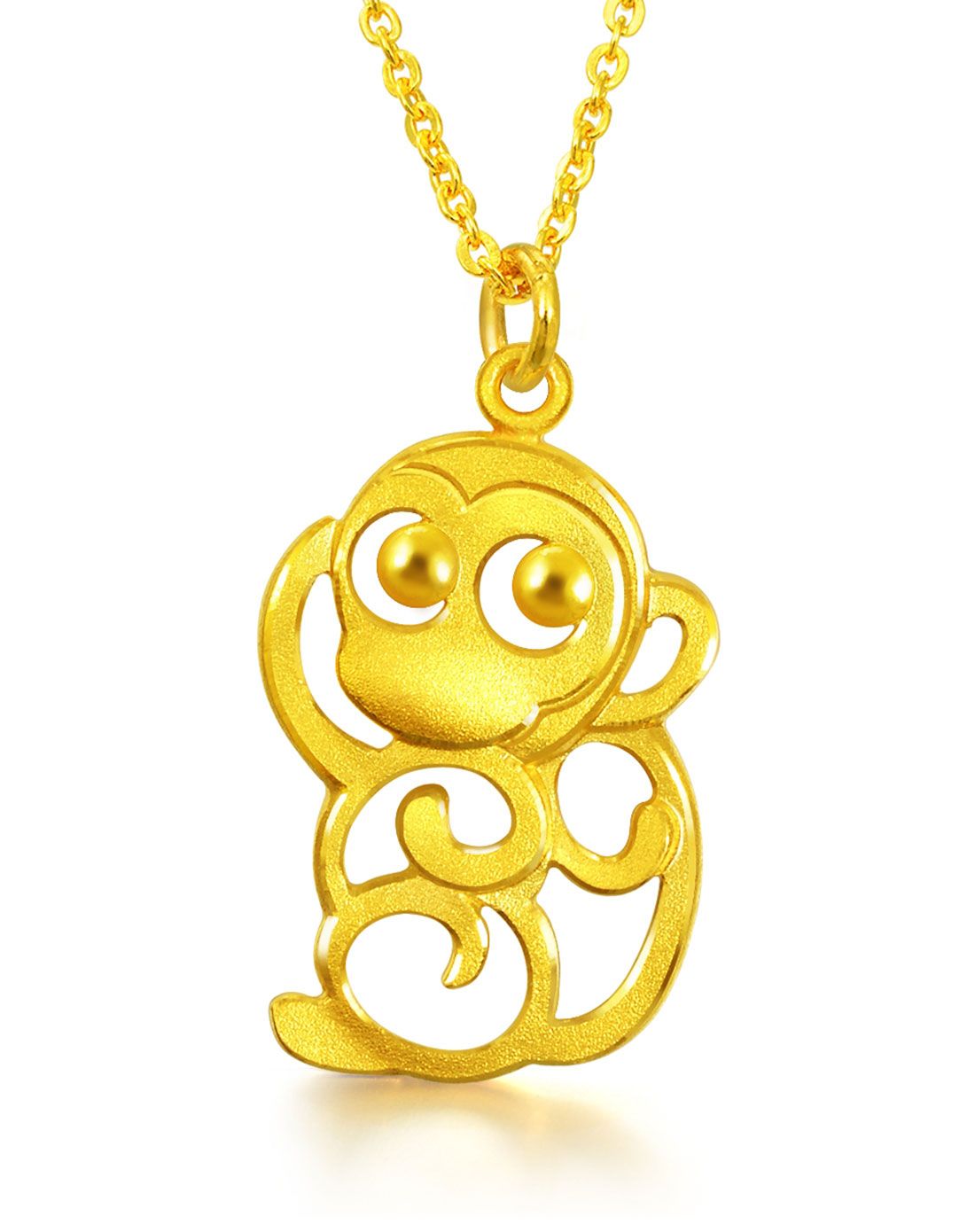 足金生肖吊坠-吉祥猴2.77克(不含项链)