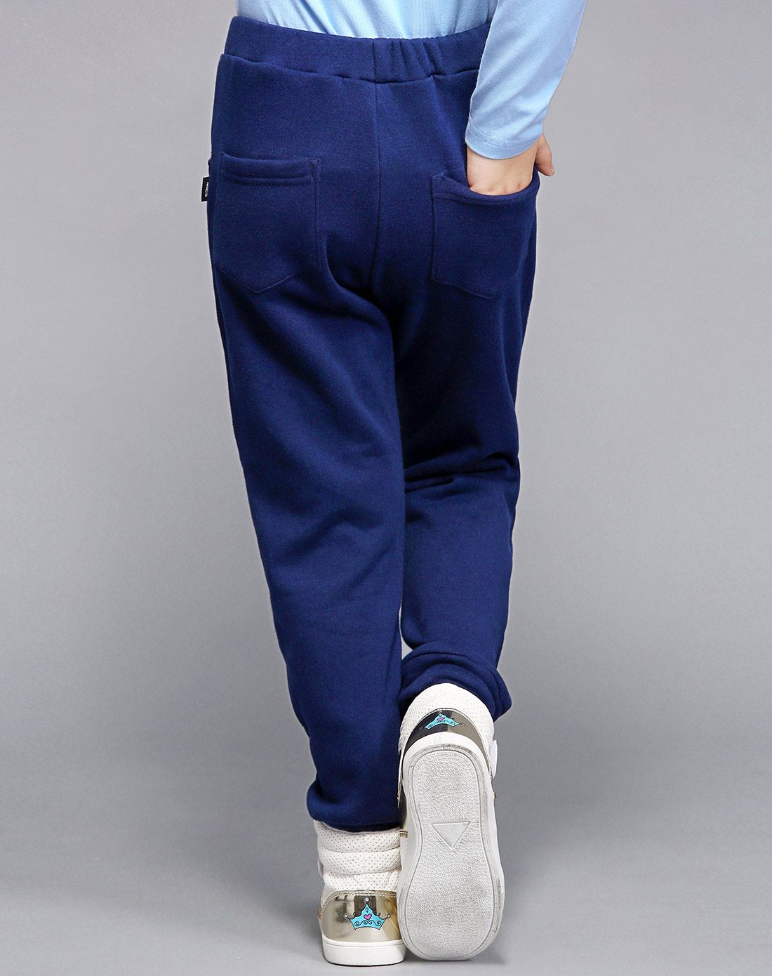 女童藏蓝色长裤