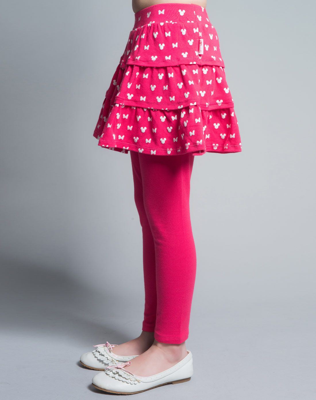 女童洋红色裙裤