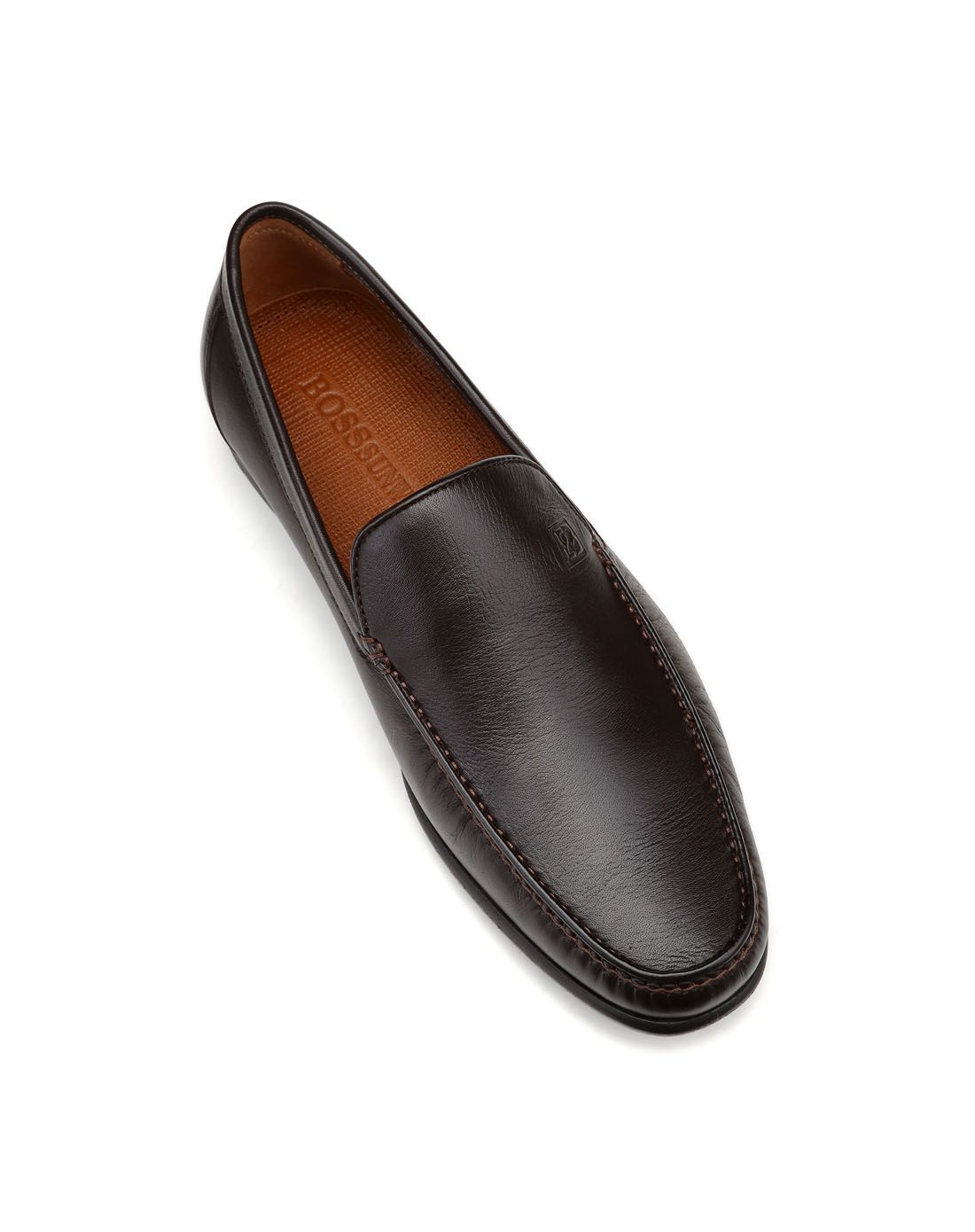 意大利进口深棕色袋鼠皮经典绅士行政皮鞋