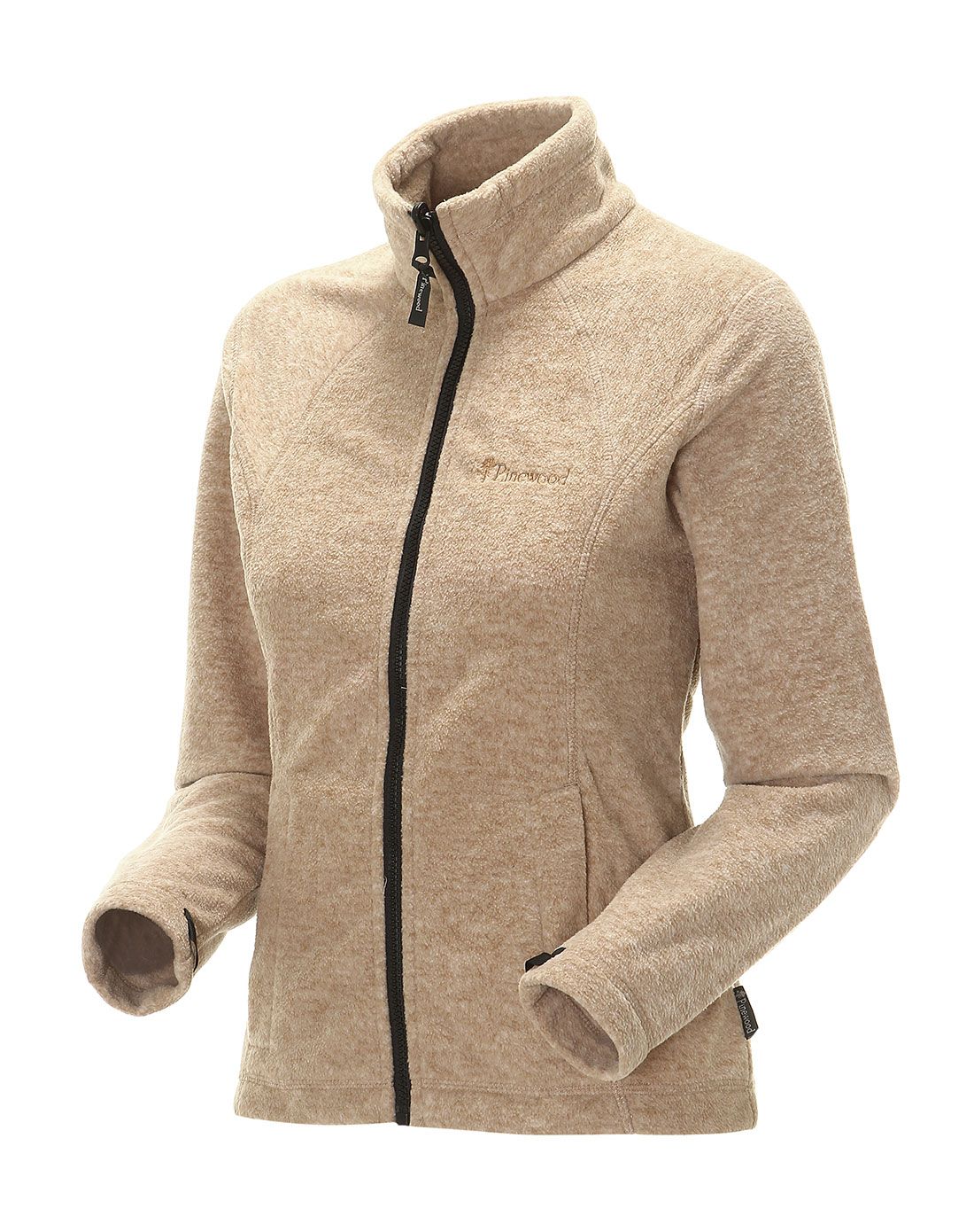 舒适保暖 女款米色开衫抓绒衣