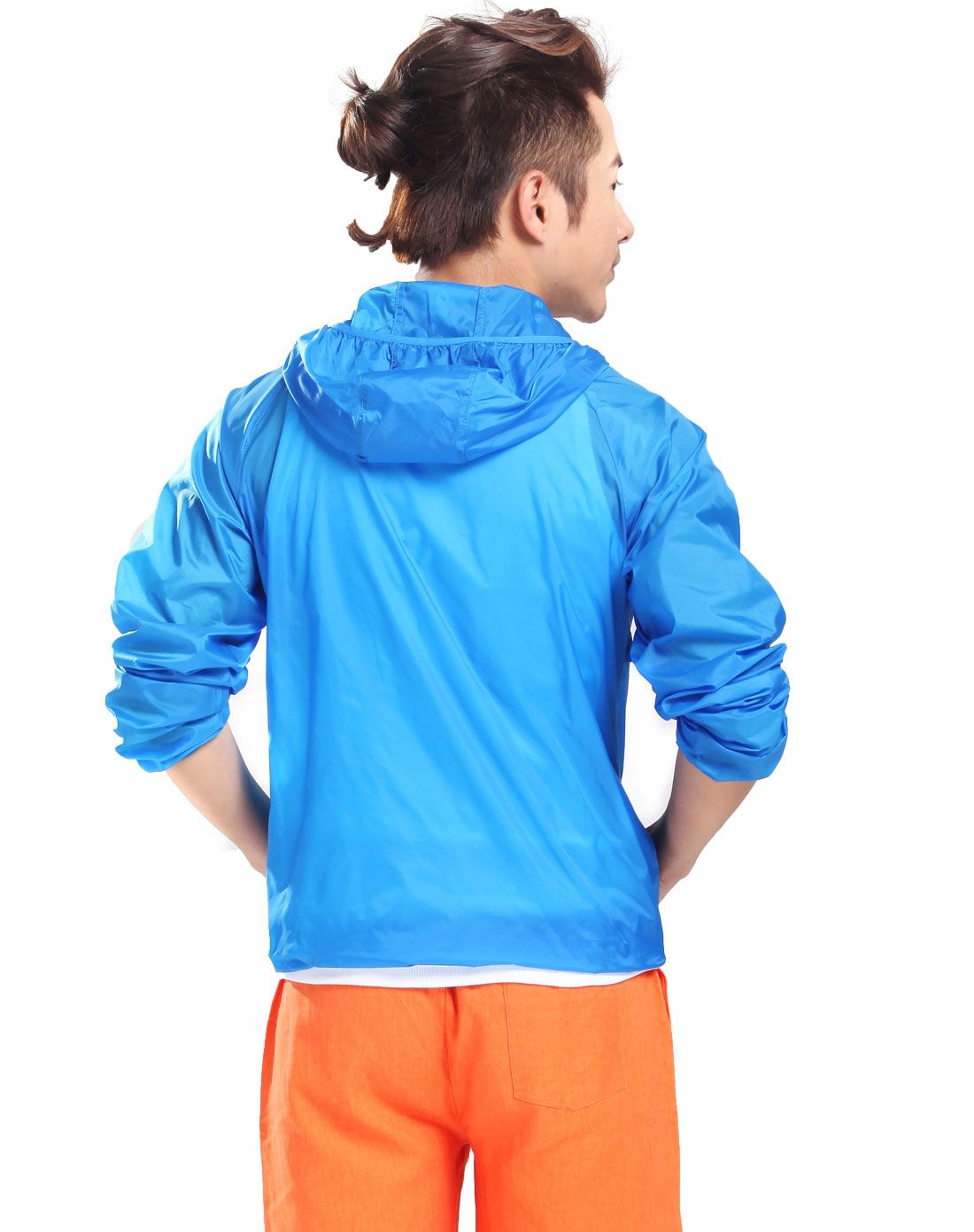 个性做皱海蓝色超薄防晒皮肤衣