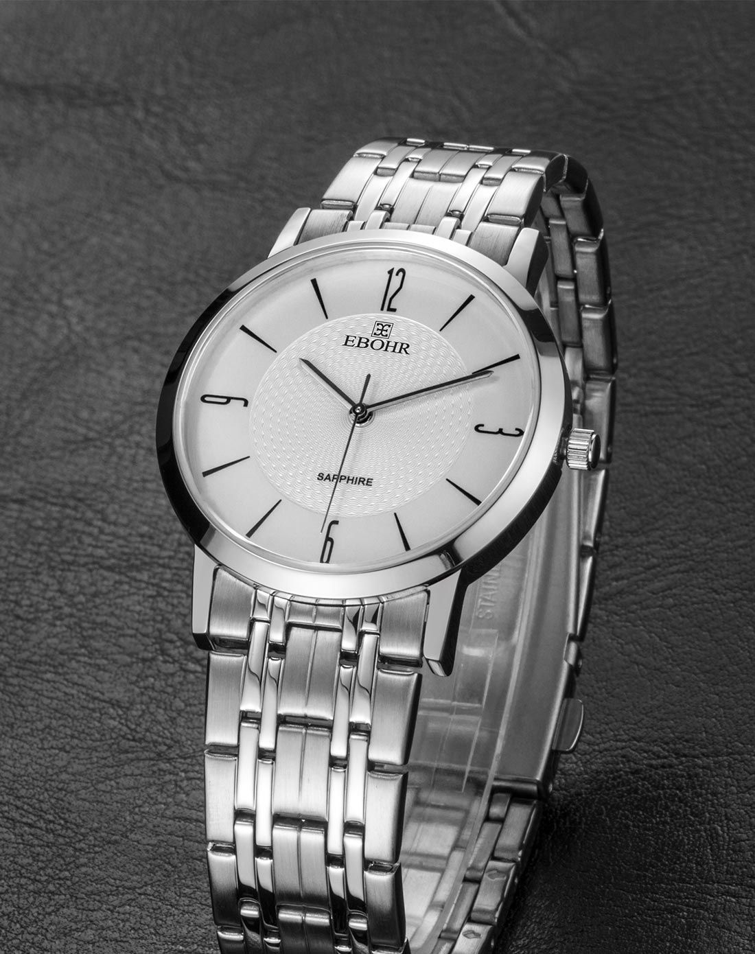 依波(时尚百搭)天翼系列纤薄简约钢带石英男表