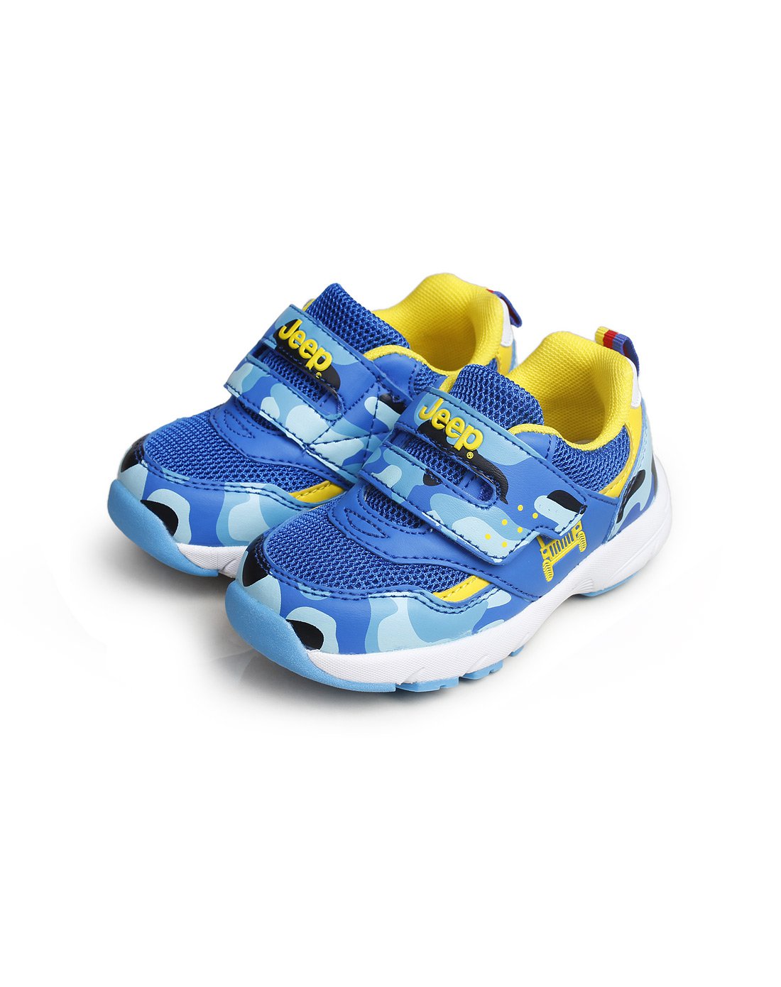 吉普儿童蓝色迷彩机能鞋