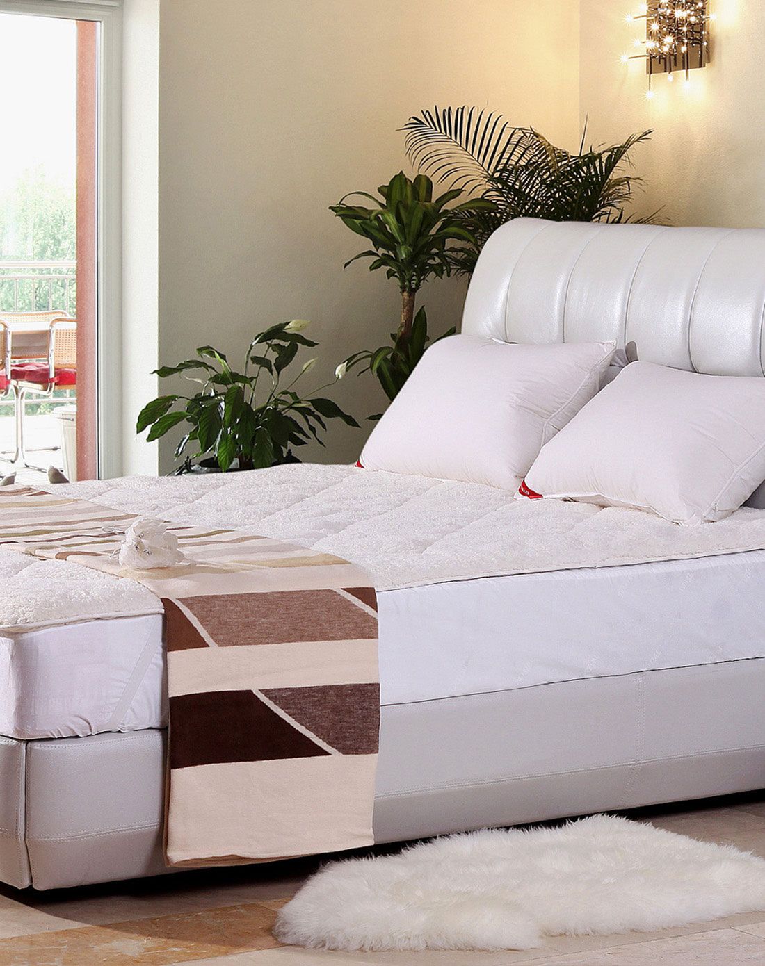 梦洁家纺 仿羊羔绒床垫 1.8m