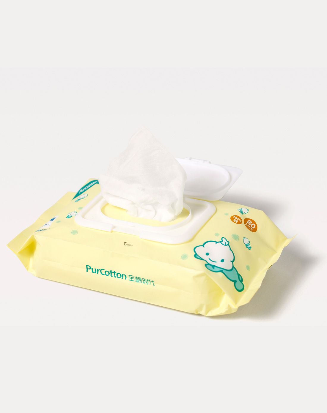 全棉时代婴儿湿巾便携单包装,80片/袋x3