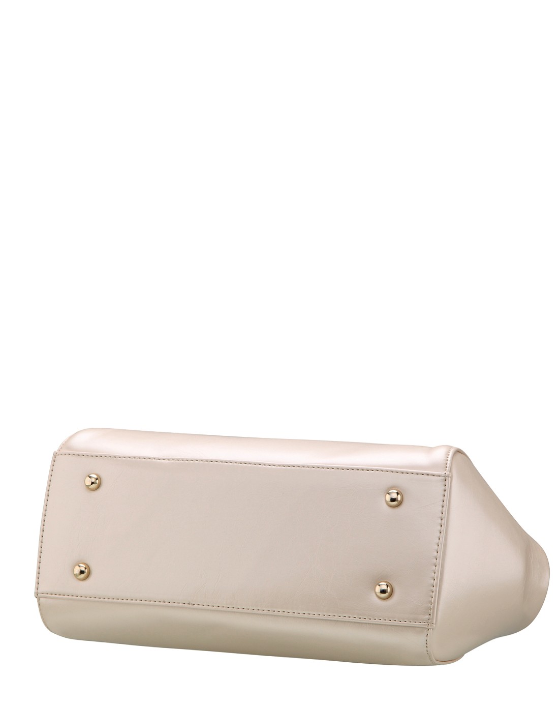 珠光白银色优雅蝴蝶结通勤手提包