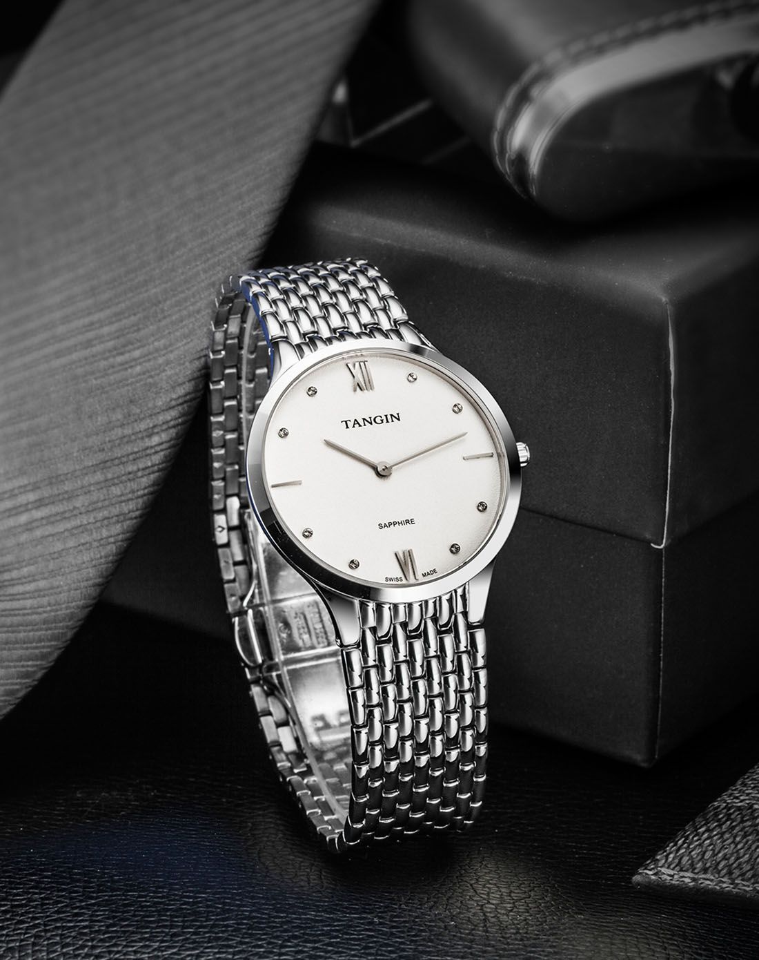 天骏tangin〔智雅系列〕商务休闲石英男表