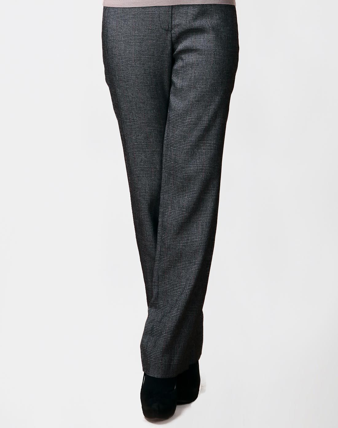 铁灰色简约舒适长裤