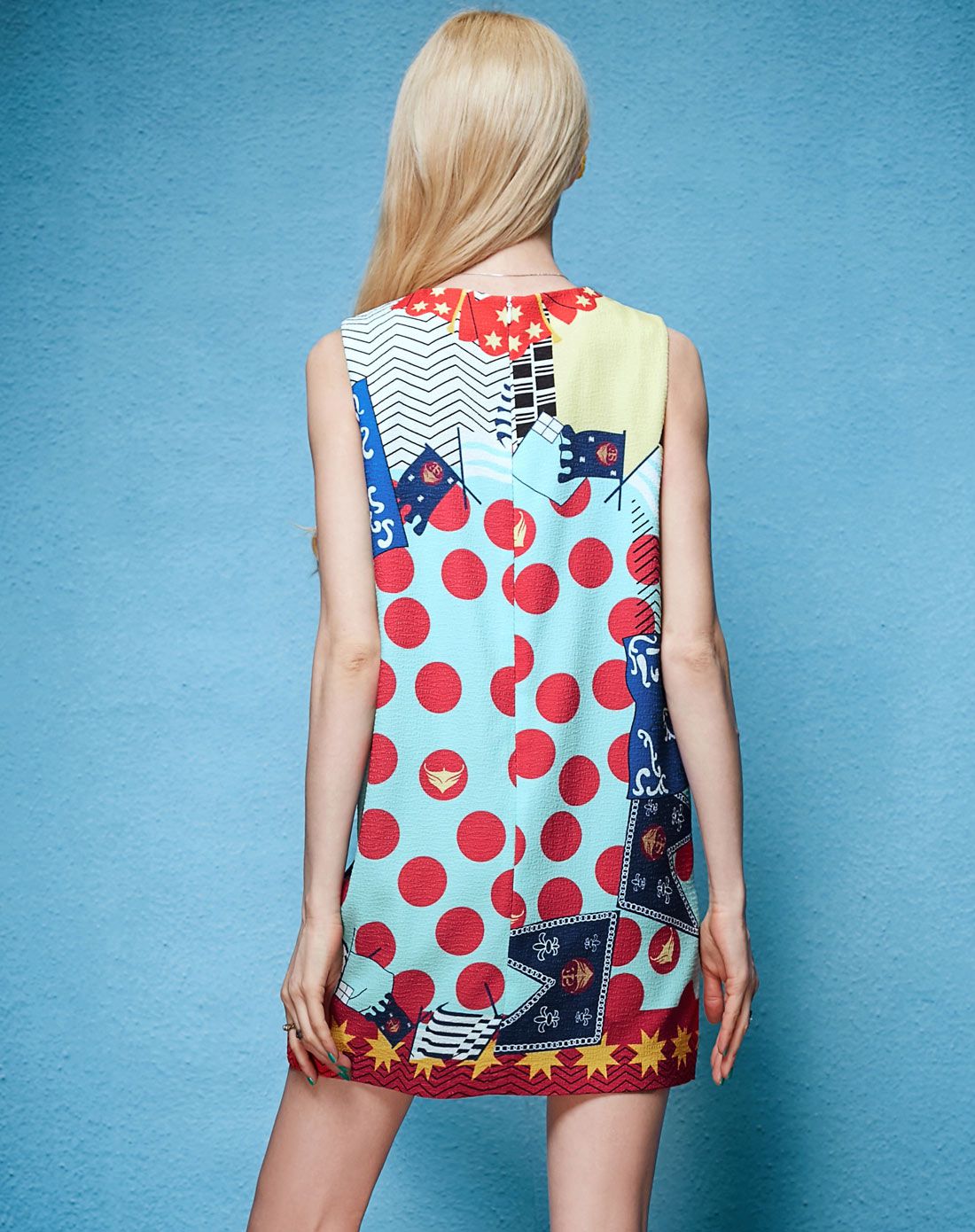 魔幻主义 几何波普印花连衣裙