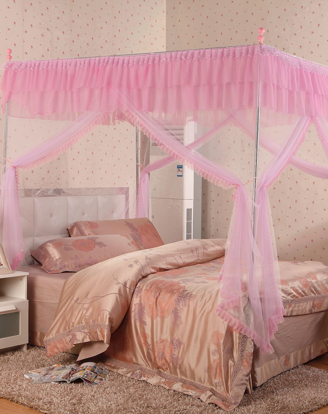 蚊帐夏日心晴-粉色 1.8米