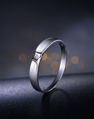 钯金pd950钻石男戒