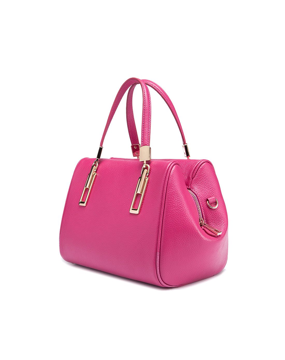 麦包包集团时尚箱包专场m plus 玫红色米拉贝尔手提单肩斜挎包-唯品会