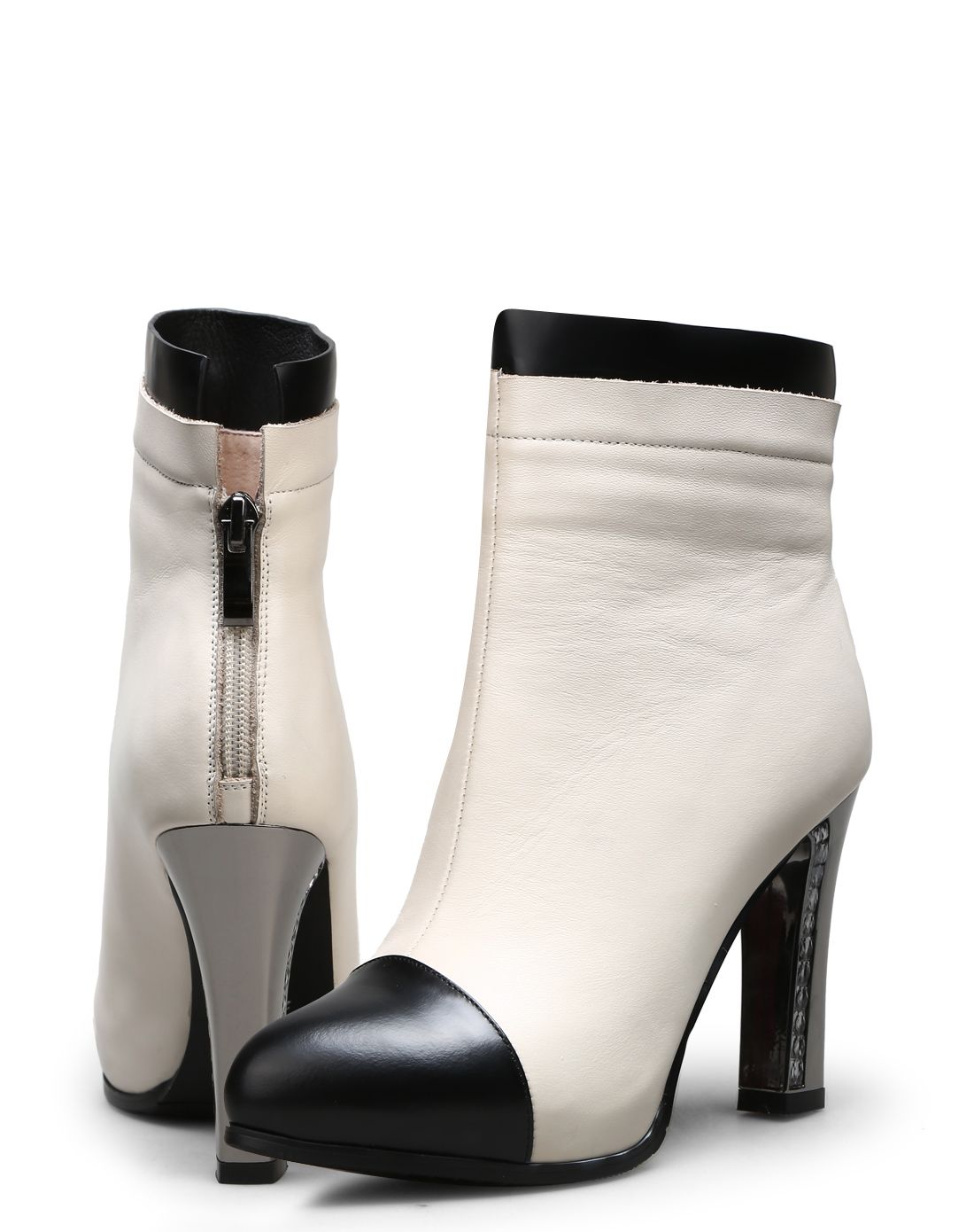 儿xangirl女鞋专场【清仓款】香阁儿女款白色欧美拼接中筒女靴-唯品会