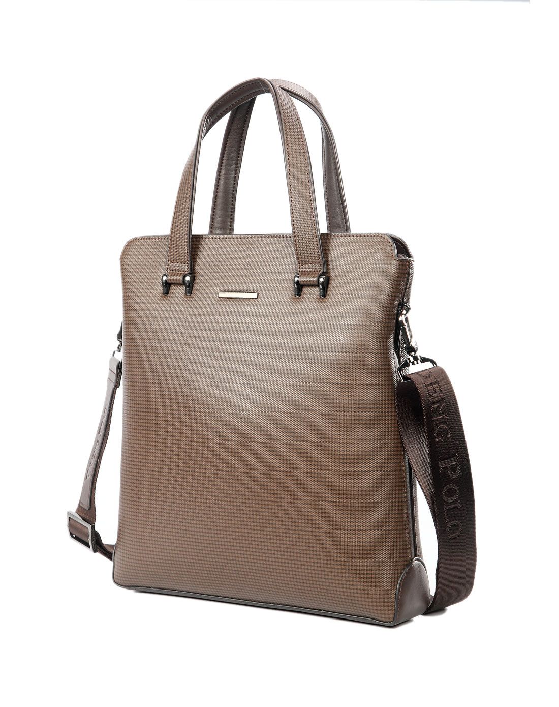 男款咖啡色牛皮斜挎包