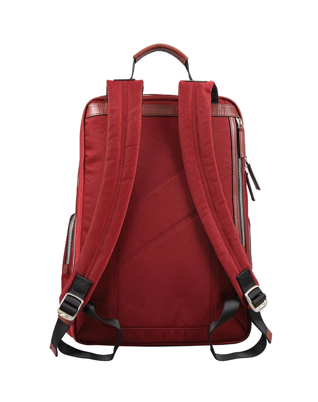 红色织物男款双肩包